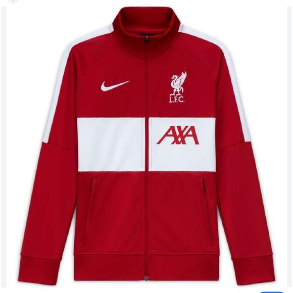 Nike Men's Dri Fit Liverpool Fc 2020 2021 Anthem Soccer Jacket Red White Large - Picture 1 of 10